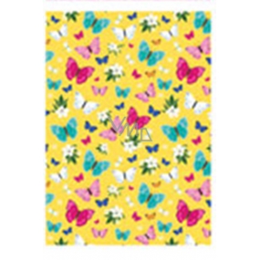 Ditipo Gift wrapping paper 70 x 200 cm yellow colored butterflies