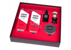 Hawkins & Brimble nourishing beard and mustache oil 50 ml + shaving cream 100 ml + aftershave 125 ml + skin peeling 125 ml + shaving brush for men cosmetic set