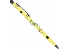 Albi Ballpoint pen with Cat's stylus on yellow