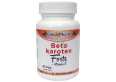Uniospharma Beta Carotene Forte with vitamin E contributes to the normal function of the immune system, mucous membranes, eyesight and skin dietary supplement 60 capsules