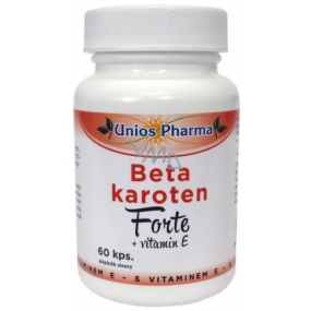 Uniospharma Beta Carotene Forte with vitamin E contributes to the normal function of the immune system, mucous membranes, eyesight and skin food supplement 60 capsules