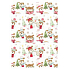 Ditipo Gift wrapping paper 70 x 200 cm Christmas white tree and dog in a hat