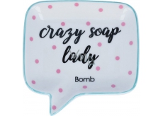 Bomb Cosmetics Crazy Soap Lady Soap Dish Ceramic soap dish 12.5 x 12.5 cm