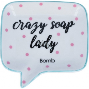 Bomb Cosmetics Crazy Soap Lady Soap Dish Ceramic soap dish 12.5 x 12.5 cm