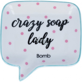 Bomb Cosmetics Crazy Soap Lady Soap Dish Ceramic Soap Dish 12.5 x 12.5 cm