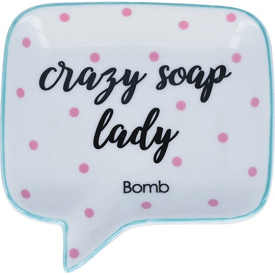 Bomb Cosmetics Crazy Soap Lady Soap Dish Ceramic Soap Dish 12.5 x 12.5 cm