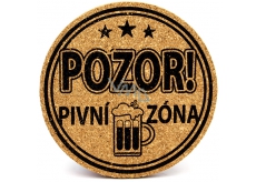 Nekupto Cork Coaster Caution! Beer zone 10 cm