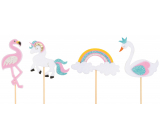 Felt decoration pick 8 cm + skewer 1 piece various types