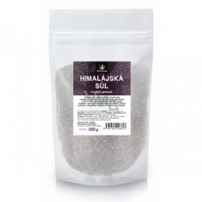 Allnature Himalayan black salt contains a high content of iron and other minerals 500 g