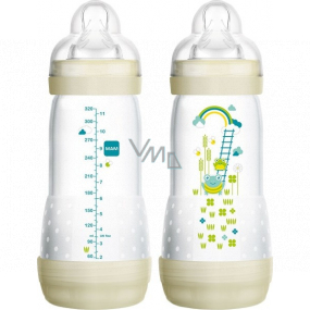 Mam Anti-Colic anticolic feeding bottle, silicone soft teat of various colors 4+ months 320 ml