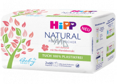 HiPP Babysanft Natural Sensitive cleaning wet wipes for children without microplastics 2 x 60 pieces