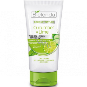 Bielenda Bouquet Nature Cucumber & Lime 3-in-1 Cleansing Gel and Serum with Cucumber and Lime 150 g