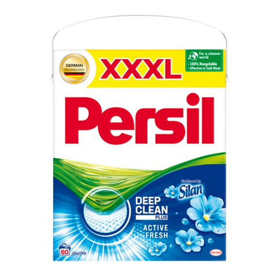 Persil Deep Clean Freshness by Silan washing powder on white and permanent color laundry box 60 doses 3.9 kg