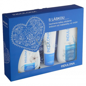 Indulona Original liquid soap 300 ml + body lotion 400 ml + hand cream 85 ml + canvas bag, cosmetic set