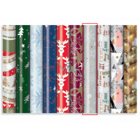 Zöwie Gift wrapping paper 70 x 200 cm Christmas silver - white flakes