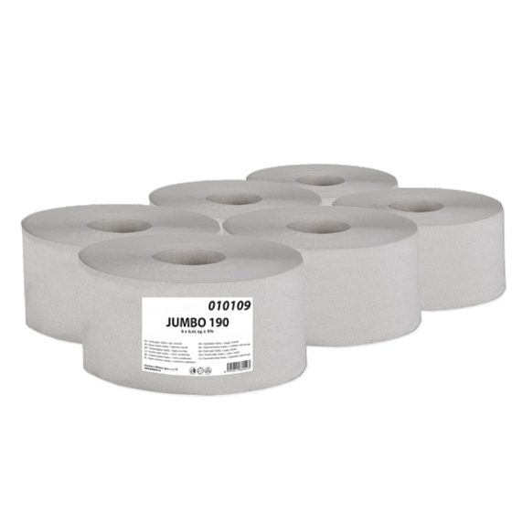 Jumbo 240 cellulose toilet paper for 2 ply dispensers 6 pieces