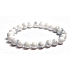 Magnesite / Howlite white bracelet elastic natural stone, bead 8 mm / 16-17 cm, cleansing stone