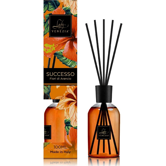 Lady Venezia Successo - Orange blossom aroma diffuser with gradual release sticks 100 ml