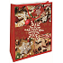 Nekupto Gift paper bag 32,5 x 26 x 13 cm Christmas gingerbread red