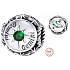 Charm Sterling silver 925 Zodiac sign, cubic zirconia Gemini, bead for bracelet