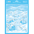 Arch Christmas sticker, window film without adhesive Houses and church 35 x 25 cm