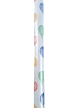 Nekupto Gift wrapping paper 70 x 150 cm Silver, balloons