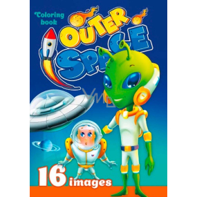 Ditipo Colouring book Outer Space 16 pages A4 210 x 297 mm