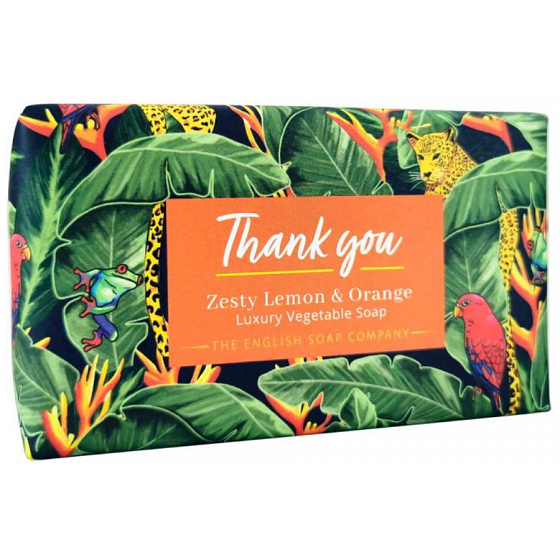 English Soap Citron & Tangerine Soap - Thank you natural perfumed toilet soap with shea butter 190 g