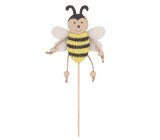 Wooden bee 6,5 x 7 cm + skewers