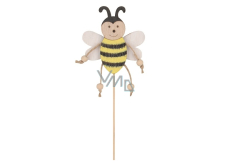 Wooden bee 6,5 x 7 cm + skewers