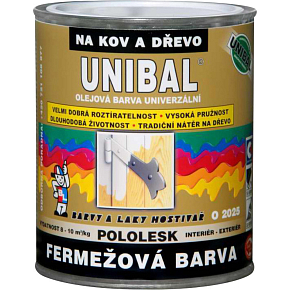 UNIBAL O2025 linseed oil paint for wood and metal self-priming, 1000 white, 1 kg
