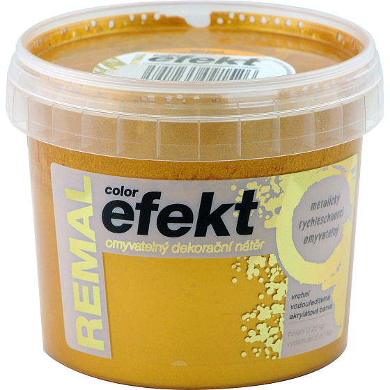 REMAL Color Effect Washable Decorative Paint, 0950 Gold, 0.25 kg