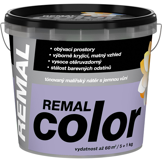 REMAL Color paint for walls 0310 Lavender, 5+1 kg