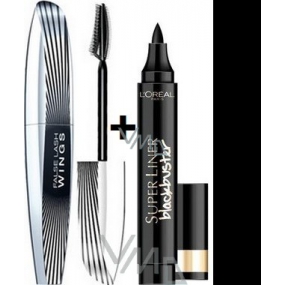 Loreal Paris False Lash Wings mascara black 7 ml + eyeliner Super Liner 4.5 ml, cosmetic set