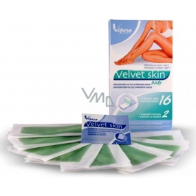 Vipera Velvet depilatory tapes for the body, 6 pieces + 2 depilatory wipes