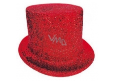Carnival top hat 25 cm red