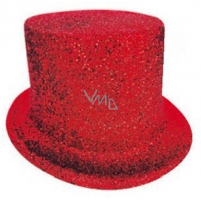 Carnival top hat 25 cm red