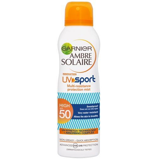 Garnier Ambre Solaire UV Sport SPF30 sunscreen spray for sports activities 200 ml