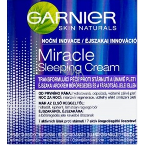 Garnier Skin Naturals Miracle Sleeping Cream night cream transforming care against aging and skin fatigue 50 ml