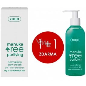 Ziaja Manuka Tree Purifying normalizing day cream 50 ml + Manuka Tree Purifying normalizing washing gel 200 ml, duopack