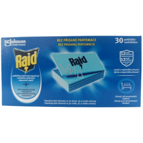 Raid Floral Refill Pads for Electric Vaporizer Against Flying Insects 30 Pieces