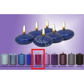 Lima Floating lens candle medium purple 50 x 25 mm 6 pieces