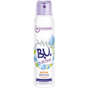 BU In Action Active Release antiperspirant deodorant spray for women 150 ml