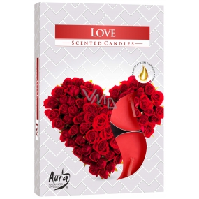 Bispol Aura Love - Love scented tealights 6 pieces