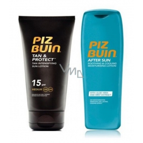 Piz Buin Tan & Protect SPF15 protective milk accelerating the tanning process 150 ml + After Sun Soothing soothing and cooling moisturizing milk after tanning 200 ml