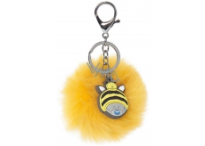 Dinky Bear Keyring Pom Pom Yellow 7 cm