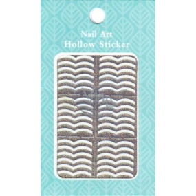 Nail Accessory Hollow Sticker nail templates multicolored two ripples 1 sheet 129