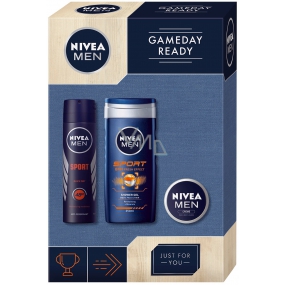 Nivea Men Gameday Sport shower gel for men 250 ml + antiperspirant spray for men 150 ml + Creme cream 30 ml, cosmetic set