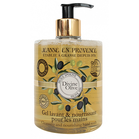 Jeanne en Provence Divine Olive hand wash gel dispenser 500 ml