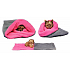 Marysa litter - 3in1 bag is designed for puppy, kitten, rodent or ferret mini 38 x 80 cm gray / dark pink